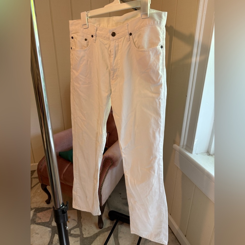 Ralph Lauren Men's Cream Straight Jeans